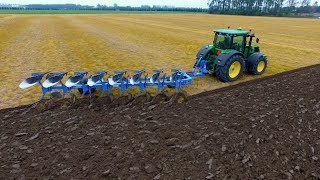 OnLand Ploughing  John Deere 7270R  8 furrow Lemken Diamant 11  KMWP Ploegen  Pflügen [upl. by Enid]