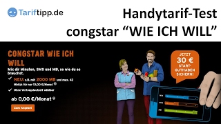 congstar quotwie ich willquot  HandytarifTest [upl. by Eiten55]