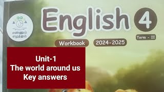 4th std term2 English unit1 ennum eluthum workbook Key answers202425 [upl. by Rotkiv314]