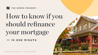 How to know if you should refinance your mortgage — in one minute [upl. by Adabelle278]