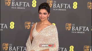 Deepika Padukone is stunning at 2024 BAFTA Film Awards Red carpet [upl. by Selemas]