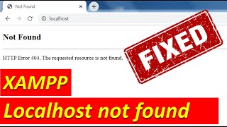 localhost http error 404 the requested resource is not found on xampp apache server localhost [upl. by Sammie]