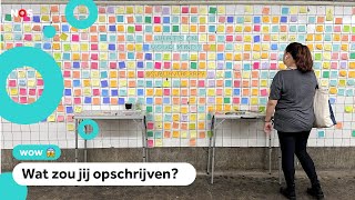 Amerikanen plakken briefjes met boodschap in metrostation [upl. by Bayer225]