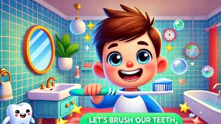 Brush Brush Brush Your Teeth – SingAlong Song  Nursery Rhymes amp Kids Songs  Kindergarten [upl. by Eivod]