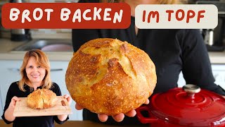 ÜbernachtFermentiert Rustikales Brot wie vom Bäcker backen ohne Kneten  canansrezepte [upl. by Lamond]