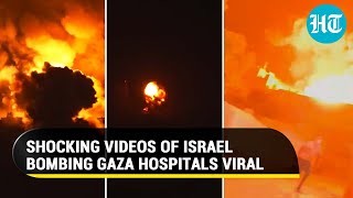 Watch Gazans Run For Life As Israel Bombs Areas Near AlShifa Hospital  Horrific Videos Emerge [upl. by Ribal]