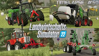 BALLEN PRESSEN am HANG mit FENDT ROTANA 160V 💪🚜💨 Neue GRÜNLANDTECHNIK 🤔🤩  LS22  Timelapse 50 [upl. by Belmonte]