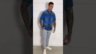 Moda Jeans Masculina Básica e Casual Camisa Jeans [upl. by Eilojne]