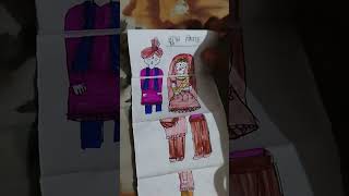 Folding drawing part 2 viral trendingshorts drawing origamicraftbypaperfolding [upl. by Viole834]