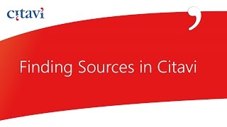 38 Finding New Sources in Citavi 5 [upl. by Gnahk]