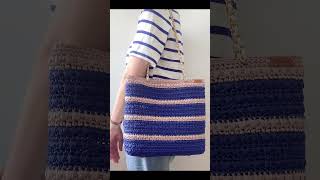 Crochet Raffia Bag Crochet Tote Bag for Beginners [upl. by Chantal233]