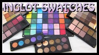 Inglot SWATCH Fest 105 EyeShadow Swatches [upl. by Entsirhc]