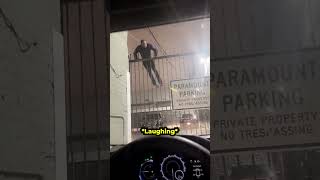 Suspect Hilariously Stuck on a Fence [upl. by Enyad]