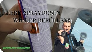 Leere Spraydosen wieder mit Luft füllen  den letzten Rest rausholen How to Refill an Aerosol Spray [upl. by Loram865]