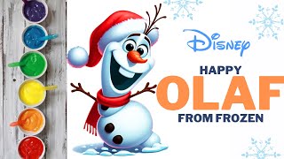 Draw Olaf from Frozen frozen olaf disney disneyjunior waltdisneyworld art viralvideo [upl. by Briana]