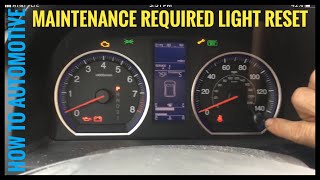 How To Reset The Maintenance Light On A 20072012 Honda CRV [upl. by Rabelais]