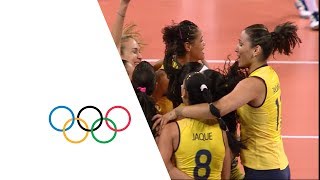 Brazil vs Russian Fed  Womens Volleyball Quarterfinal  London 2012 [upl. by Aiyt]