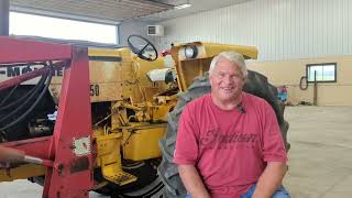 An Oliver in prairie gold clothes Pulling an 8 row planter The celebrity Minnie Mo [upl. by Maddock]