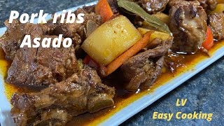 Pork Side Ribs Asado Recipe [upl. by Hsac]