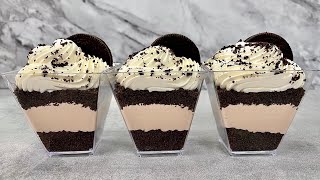 Oreo Dessert Cups  NO BAKE Dessert Quick Easy and Yummy [upl. by Eidna]