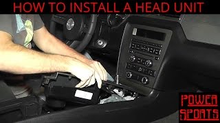 How To Install A Head Unit In A Ford Mustang  Factory Stereo Upgrade Guide [upl. by Trinia]