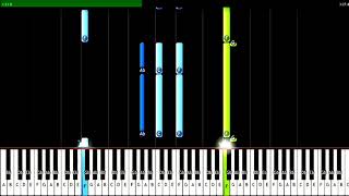 Gnossienne 1  Erik Satie Piano tutorial Synthesia [upl. by Aropizt]