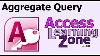 Microsoft Access Aggregate Query [upl. by Anwahsar]