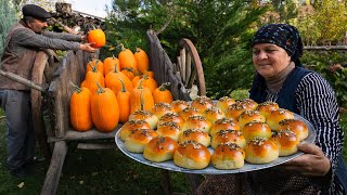 Sweet Pumpkin Buns  Cozy Autumn Recipe 🍂🍁 [upl. by Keon5]