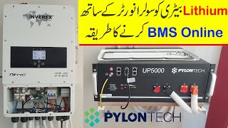 Pylontech lithium ion battery connection and setting with inverex Nitrox 12KW  BMS Li ion Battery [upl. by Ingeborg871]