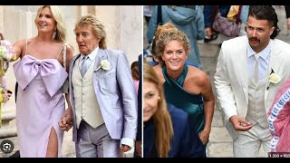 Rod Stewart joins glam wife Penny Lancaster and ex Rachel Hunter at sons Croatian wedding [upl. by Puett322]