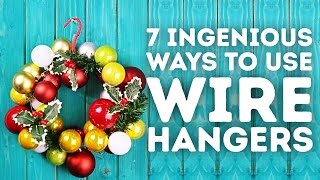 7 ingenious ways to use wire hangers l 5MINUTE CRAFTS [upl. by Aihsenet834]