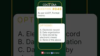 CDCS SAMPLE QUESTION 046 MrBankerBD eUCP [upl. by Sisi505]