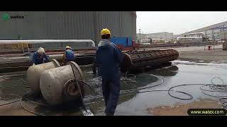 water blaster high pressure water jetting machine with UHP hose for pipeline cleaning [upl. by Anahsohs]