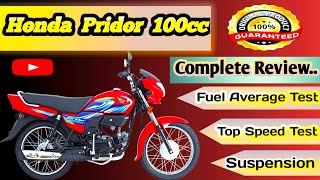 Honda Pridor 100cc Complete Review  Honda Pridor Fuel Average  Honda Pridor 2024 Top Speed [upl. by Namso994]