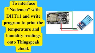 Printing quotDHT11quot sensor data onto quotThingspeakquot cloud with the help of quotNodemcuquot [upl. by Frager]