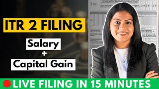 ITR 2 filling online 202425  How to Fill itr 2  itr 2 filing for share market income [upl. by Garvin812]