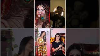 Who is best  🦚♥️  in Radha look  Daizy aizy 🆚 Simpal kharel 🆚 Ayatika Kaur 🆚 Sunaina thakur [upl. by Song805]