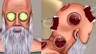 ASMR Cupping Therapy amp Head Massage on Old Man for Pain Relief  YtYodha Satisfying Video [upl. by Vine138]