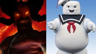 Satan VS The Stay Puft Marshmallow ManWhod Win The Fight A Satan VS Stay Puft Battle Fight [upl. by Sklar]