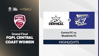 FQPL Central Coast Women Central FC vs Bluebirds FC Match Highlights [upl. by Kassel256]