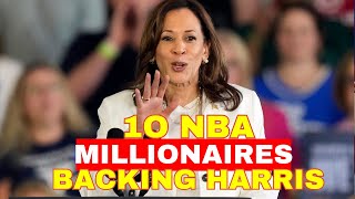 Top NBA MILLIONAIRES BACKING Kamala Harris’s 2024 Campaign [upl. by Nodnab917]