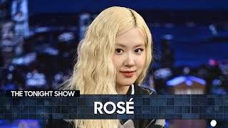 ROSÉ Reminisces on Her BLACKPINK Audition Shows Jimmy How to Play the APT Drinking Game Extended [upl. by Corby534]