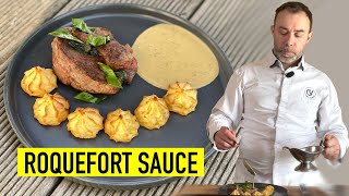 DELICIOUS BLUE CHEESE SAUCE I How to make roquefort sauce for steak or pasta [upl. by Carolyn518]