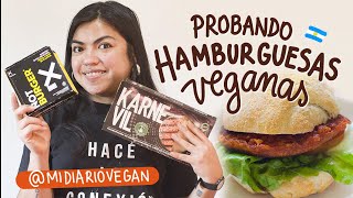 PROBANDO HAMBURGUESAS VEGANAS  Midiariovegan [upl. by Eimmij562]