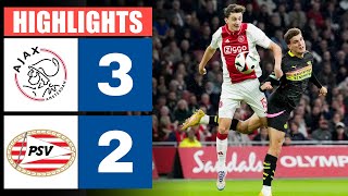 Ajax vs PSV Eindhoven 3  2  HIGHLIGHTS amp GOALS  Eredivisie 202425 [upl. by Ahsekat]