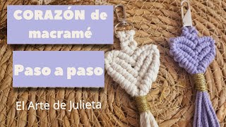 Corazón de macramé llavero de macramé [upl. by Hamo]