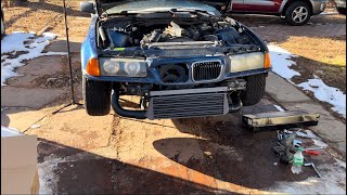 Mounting the intercooler on the e36 turbo build Ep 3 [upl. by Ilac]