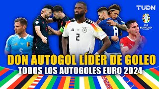 ¡EURO DE LOS AUTOGOLES ¡El certamen tuvo una gran cantidad de anotaciones en propia puerta  TUDN [upl. by Nodlehs167]