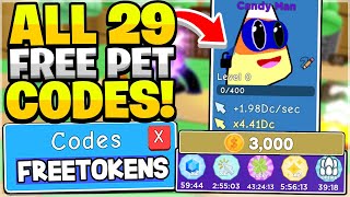 ALL 29 SECRET FREE PET CODES amp TOKEN GIVEAWAY In Roblox Clicker Simulator [upl. by Annorah]