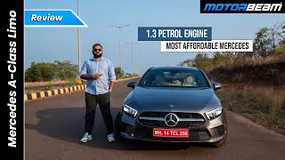 Mercedes AClass Limousine Review  Most Affordable Merc In India  MotorBeam [upl. by Adnamor]